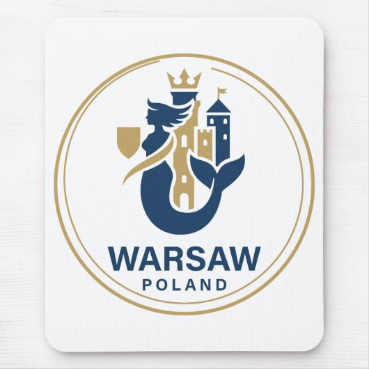 Warsaw Poland Europe マウスパッド (正面)
