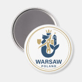Warsaw Poland Europe マグネット (正面/裏面)