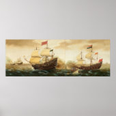 Warships - Cornelis Verbeeck Fine Art Poster ポスター (正面)