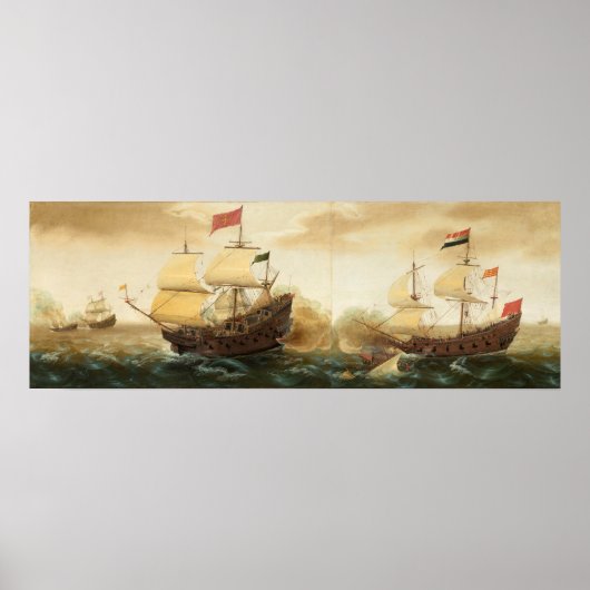 Warships - Cornelis Verbeeck Fine Art Poster ポスター (正面)