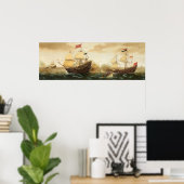 Warships - Cornelis Verbeeck Fine Art Poster ポスター (ホームオフィス)