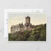 Wartburg，東から，チューリンゲン，ドイツの珍しいP ポストカード (正面/裏面)