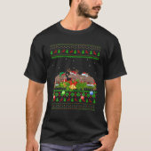 Warthog Lover Xmas Lighting Santa Ugly Warthog Chr Tシャツ (正面)
