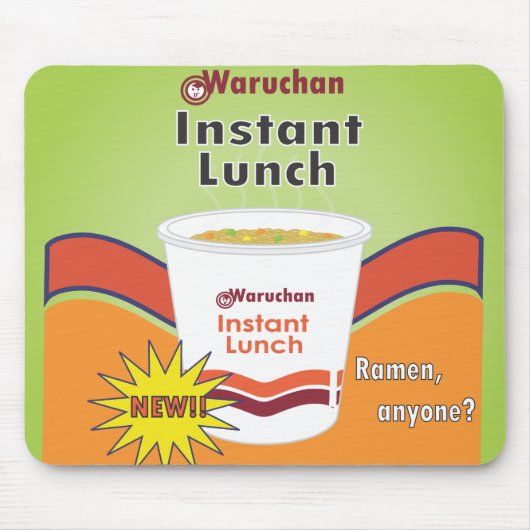 Waruchan -ラーメン マウスパッド (正面)
