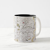 Warwickの郡、諸州の町および都市の ツートーンマグカップ (正面右)