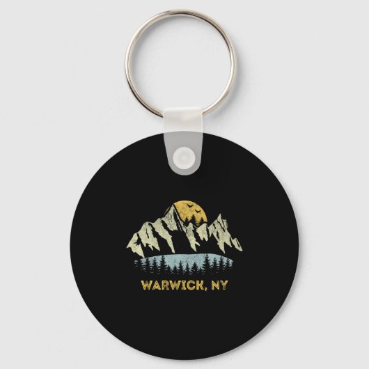 Warwick New York Mountain Sunset Sunrise Ny  キーホルダー (正面)