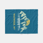 Warwick New York Mountain Sunset Sunrise Ny  フリースブランケット (正面(横))