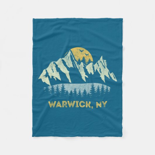 Warwick New York Mountain Sunset Sunrise Ny  フリースブランケット (正面)
