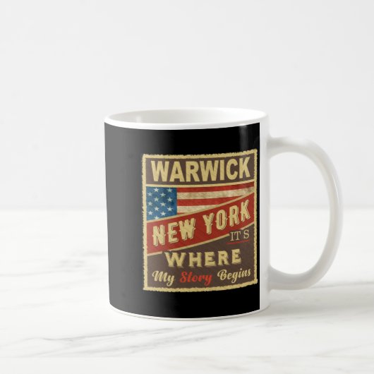 Warwick Ny Its Where My Story Begins  コーヒーマグカップ (右)
