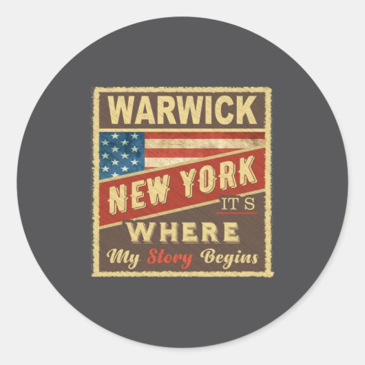 Warwick Ny Its Where My Story Begins  ラウンドシール (正面)
