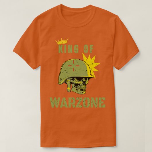 Warzoneモバイルおもしろいのゲームキング Tシャツ (デザイン正面)