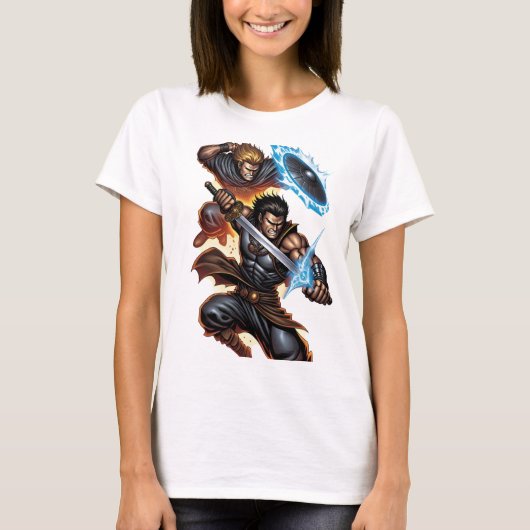 🌪️ Warzone Legends - Explosive漫画アートティー Tシャツ (正面)