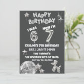 Was 6 Now 7, Silver Balloon 7th Birthday 招待状 (スタンド正面)