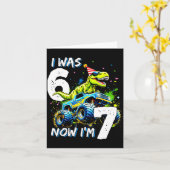 Was 6 Now I'm 7 Year Old Birthday 67 Monster Truck カード (黄色い花)