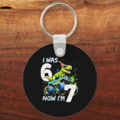 Was 6 Now I'm 7 Year Old Birthday 67 Monster Truck キーホルダー (正面)