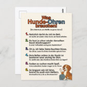 "Was Hundeohren brauchen"-Postkarte ポストカード (正面/裏面)