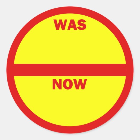 WAS - NOW Retail Salesスタンプ ラウンドシール (正面)