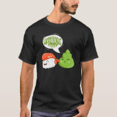 Wasabi Salmon Sushi Japanese Horseradish Paste Con Tシャツ (正面)