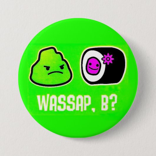 Wasap、Bか。 缶バッジ (正面)