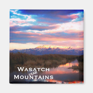 Wasatch山、ユタの景色 マグネット