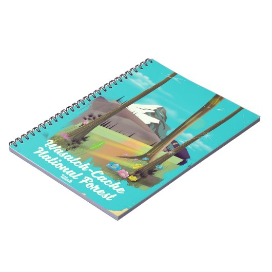 Wasatch-Cache National Forest Utahバケーションポスター ノートブック (左側)