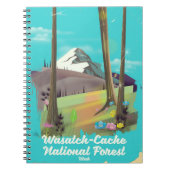 Wasatch-Cache National Forest Utahバケーションポスター ノートブック (正面)