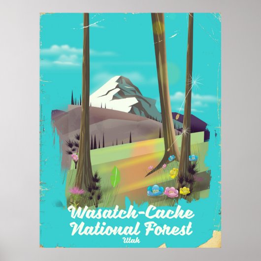 Wasatch-Cache National Forest Utahバケーションポスター ポスター (正面)