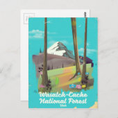 Wasatch-Cache National Forest Utahバケーションポスター ポストカード (正面/裏面)