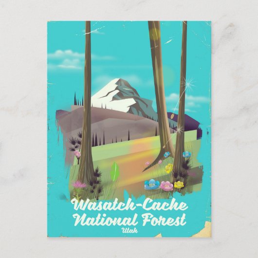 Wasatch-Cache National Forest Utahバケーションポスター ポストカード (正面)