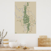 Wasatch Front (Utah)タイポグラフィ図 ポスター (キッチン)