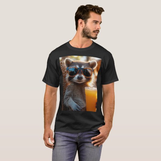 Waschbär bleibt cool tシャツ (正面フル)