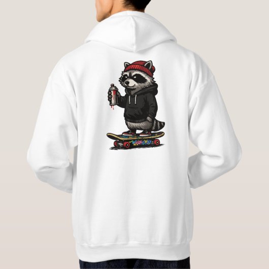 Waschbär Skate Graffiti パーカ (裏面)