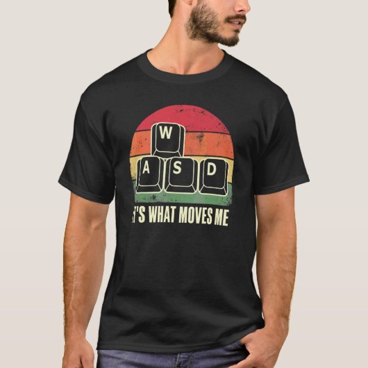 WASDが僕を動かす Pcゲーマー ゲーミング 2 Tシャツ (正面)