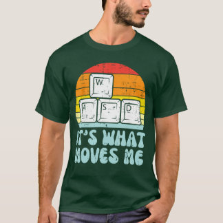WASDが僕を動かす PCゲーミング リトログーマー メンズ ボーイズ Tシャツ