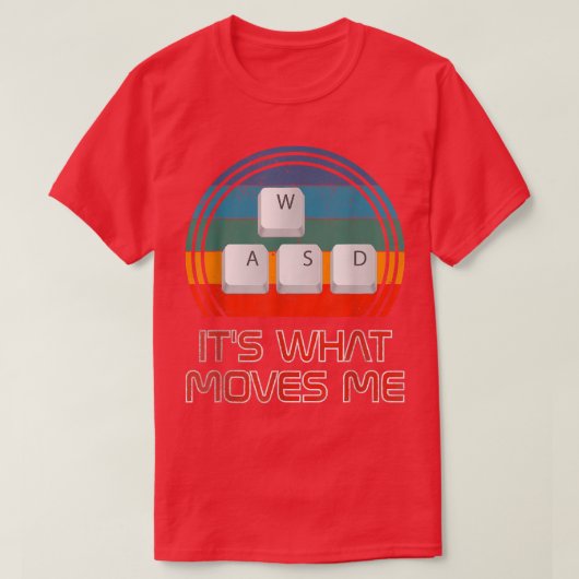 WASDそれが私を動かす何ビデオゲーミングボーイズ男性ヴィンタ Tシャツ (デザイン正面)