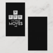 WASDのキーボードのキーのPCの賭博のTシャツのおたくのゲーマー 名刺 (正面/裏面)