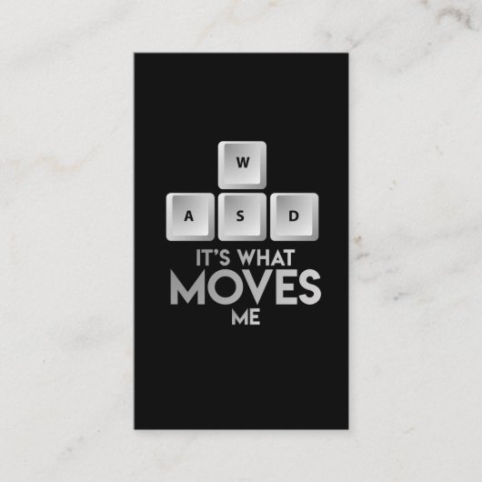 WASDのキーボードのキーのPCの賭博のTシャツのおたくのゲーマー 名刺 (正面)
