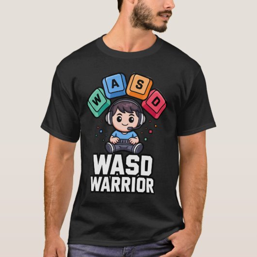 WASDウォリアー PCゲーマーTシャツ Tシャツ (正面)
