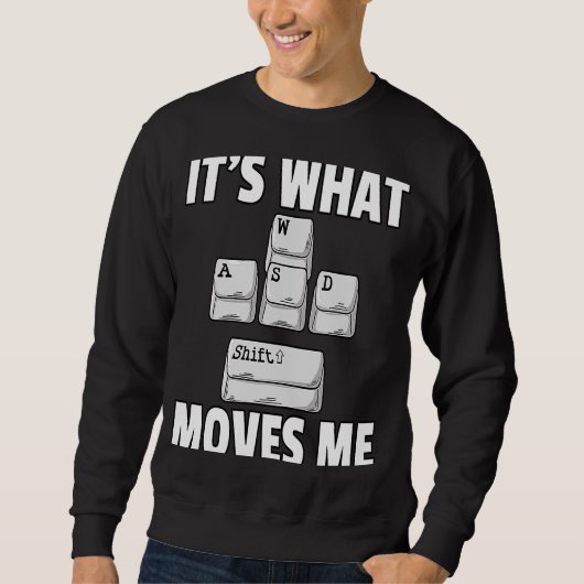 WASDゲーマービデオゲームEスポーツプレーヤー スウェットシャツ (正面)