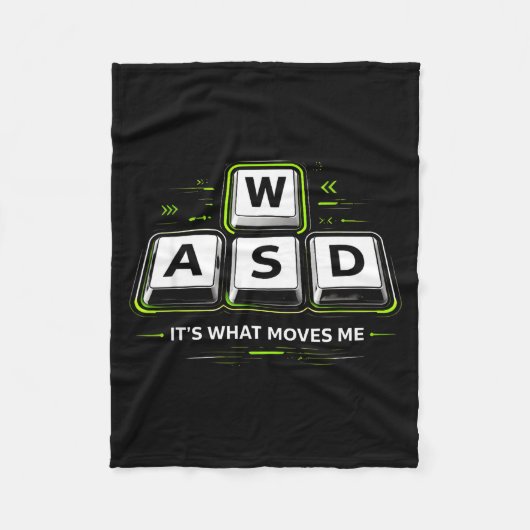 Wasd が私を動かす .面白い PC ゲーマー コンピュータ N フリースブランケット (正面)