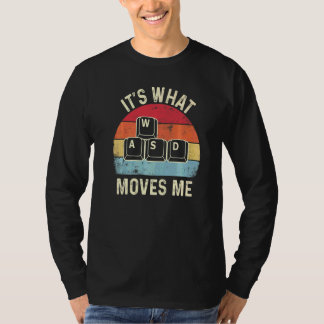 WASD これが私を動かす PCゲーマー ゲーミング 4 Tシャツ