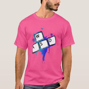 WASD キーボード PCゲーム好きへのプレゼント 面白い Tシャツ