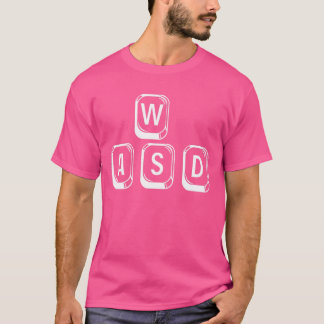 WASD クールで面白い ゲーミングTシャツ フレンド Tシャツ