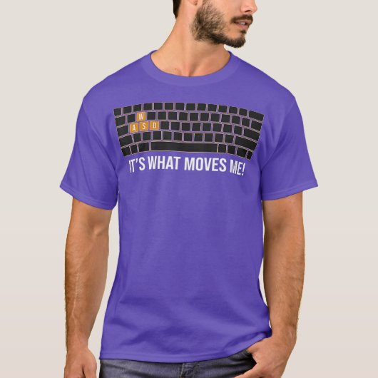WASD クール PC Gamerキーボードおもしろいの使い方 Tシャツ (正面)