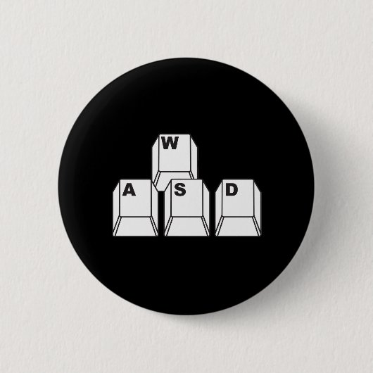 WASD 缶バッジ (正面)