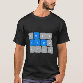 Wasd Computer Gaming For Pc Gamers おもしろい Blue Tシャツ