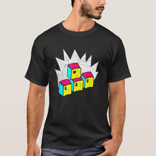 WASD It's What Moves Me Funny Computer Video Games Tシャツ (正面)