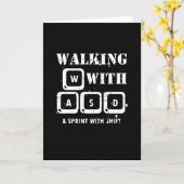 WASD - PCゲーマー向けグリーティングカード カード (黄色い花)