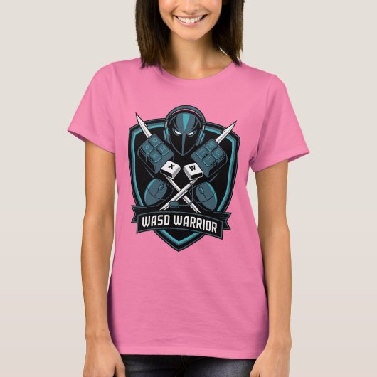 WASD PCゲーマーTシャツ ビデオゲーム好きに Tシャツ (正面)