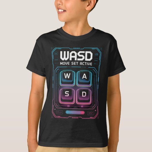 WASD PCゲーマーTシャツ Tシャツ (正面)